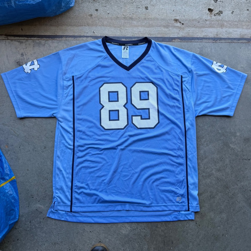 Russell Athletic UNC Tar Heels Football Jersey Blue Mesh 89 Mens XL